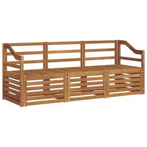 vidaXL Sohvasarjat 3 pcs Luonnollinen Tihe&auml; akasiapuu