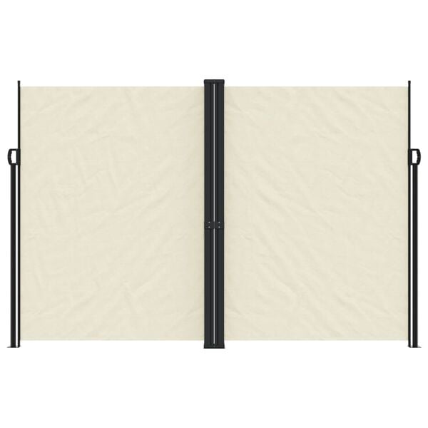 vidaXL Sisäänvedettävä sivumarkiisi kerma 220x600 cm