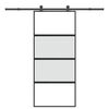 vidaXL liukuovi laitteistosarjalla 90x205cm karkaistu lasi ja alumiini