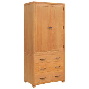 vidaXL Varastokalustesarja 2 kpl Ruskea 80 x 50 x 180 cm M&auml;ntypuu