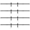 vidaXL Liukuovi Hardware Kit 427 cm Ter&auml;s Musta