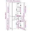 vidaXL Korkea kaappi 2 pcs Musta tammi. Tekniikkapuu ja lasi