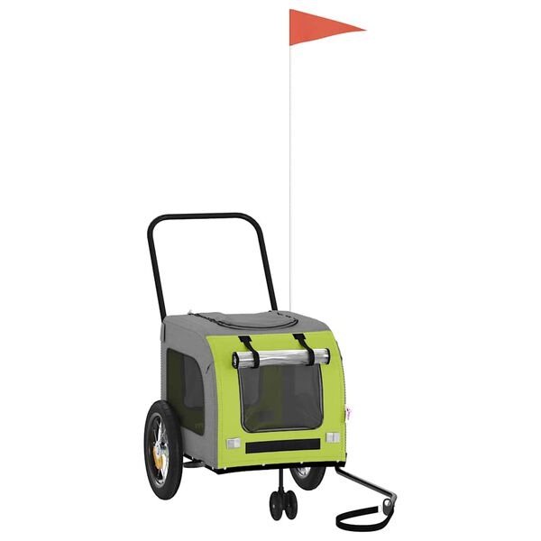 vidaXL Lemmikkiel&auml;inten py&ouml;r&auml;ilyk&auml;rry s&auml;ilytystilassa Vihre&auml; ja harmaa