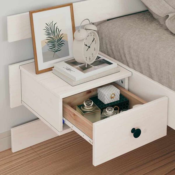 vidaXL S&auml;ngyn runko Valkoinen 2FT6 Small Single Massiivinen m&auml;nty