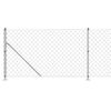 vidaXL Verkkoaita laipalla hopea 0,8x25 m