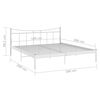 vidaXL Sängynrunko valkoinen metalli 180x200 cm