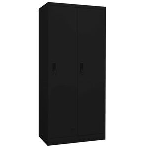 vidaXL Vaatekaappi musta 80x50x180 cm ter&auml;s