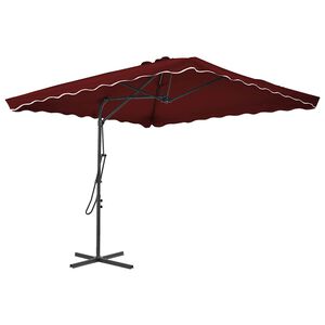 vidaXL Aurinkovarjo ter&auml;stolpalla 250x250x230 cm viininpunainen