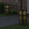vidaXL Aurinko LED-polkuvalo 2 pcs Oliivivihre&auml; Kylm&auml;valssattu ter&auml;s