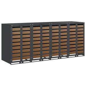 vidaXL Roskakuskin s&auml;ilytys 3:lle astiassa 340 x 77.5 x 115.5 cm Ter&auml;s