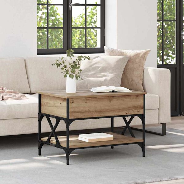 vidaXL Sohvap&ouml;yt&auml; Artisan tammi 70x50x50cm Tekninen puu