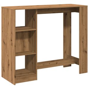 vidaXL Baarip&ouml;yt&auml;/hyllyt artesaani tammi 124x46x103,5 cm tekninen puu