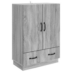 vidaXL Sivup&ouml;yt&auml; Harmaa sonoma 66 x 34,5 x 92 cm Tekninen puu