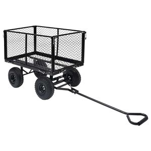 vidaXL Puutarhan vetok&auml;rry musta 350 kg