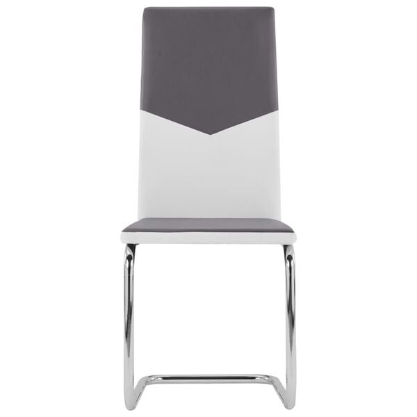 vidaXL Takajalattomat ruokap&ouml;yd&auml;n tuolit 4 kpl harmaa keinonahka