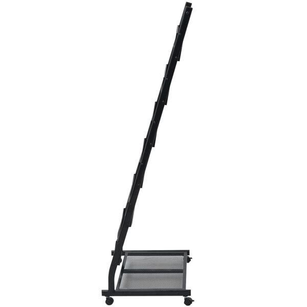 vidaXL Lehtiteline 47,5x43x133 cm musta A4