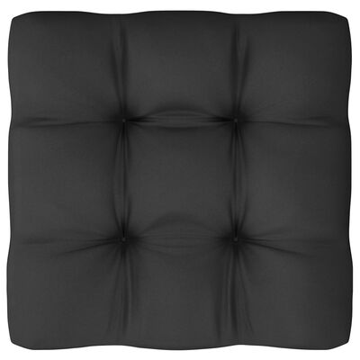 vidaXL 14-osainen Puutarhasohvasarja tyynyillä musta täysi mänty