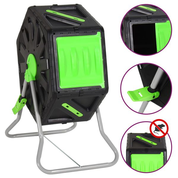 VidaXL Rumpukompostori 60x43x74 cm 70 l polypropeeni