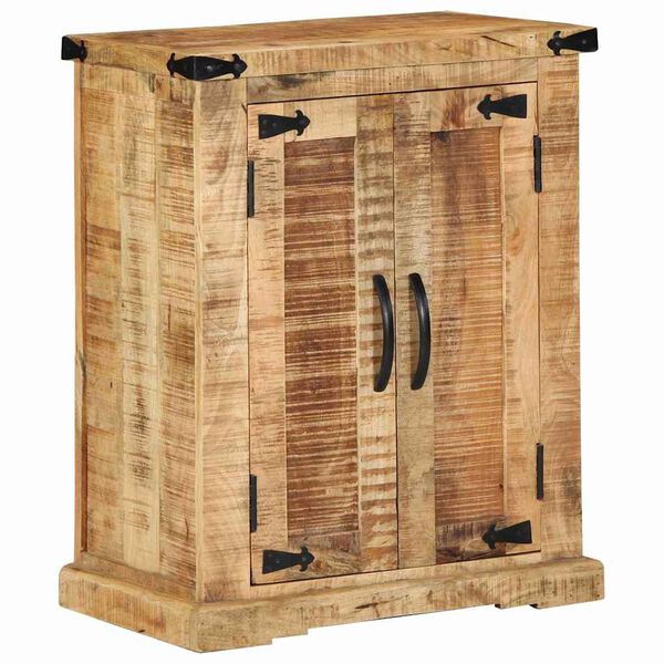 vidaXL Sivup&ouml;yt&auml; Ruskea 55 x 35 x 70 cm Karkea mangopuu