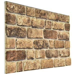 vidaXL Sein&auml;paneelit 10 kpl 100 x 50 cm Tumma hiekka EPS vaahtomuovi