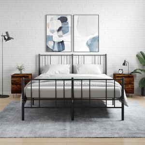 vidaXL Y&ouml;p&ouml;yd&auml;t 2 kpl savutammi 40x35x50 cm tekninen puu