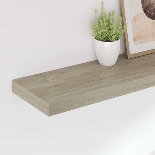 vidaXL Kelluvat sein&auml;hyllyt 2 kpl tammi 90x23,5x3,8 cm MDF