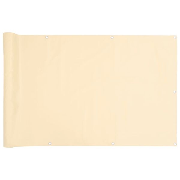 vidaXL Parvekkeen yksityisyyssuoja kerma 700x120 cm PVC