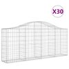 vidaXL Kaarevat kivikorit 30 kpl 200x30x80/100 cm galvanoitu rauta