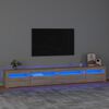 vidaXL TV-taso LED-valoilla Sonoma-tammi 270x35x40 cm
