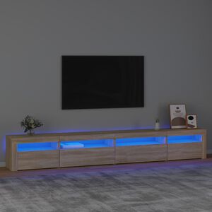 vidaXL TV-taso LED-valoilla Sonoma-tammi 270x35x40 cm