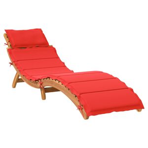 vidaXL Aurinkotuoli Tihe&auml; akasiapuu Punainen