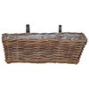 vidaXL Ripustettava Ruukku Kori 2 pcs Ruskea 48 x 22 x 15 cm