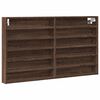 vidaXL Vitriinikaappi ruskea tammi 100x8,5x58 cm tekninen puu