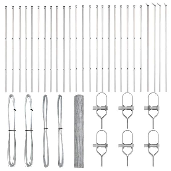 vidaXL Aitalatu Hopea 50 x 1,2 m (13 mm verkko) Ter&auml;s