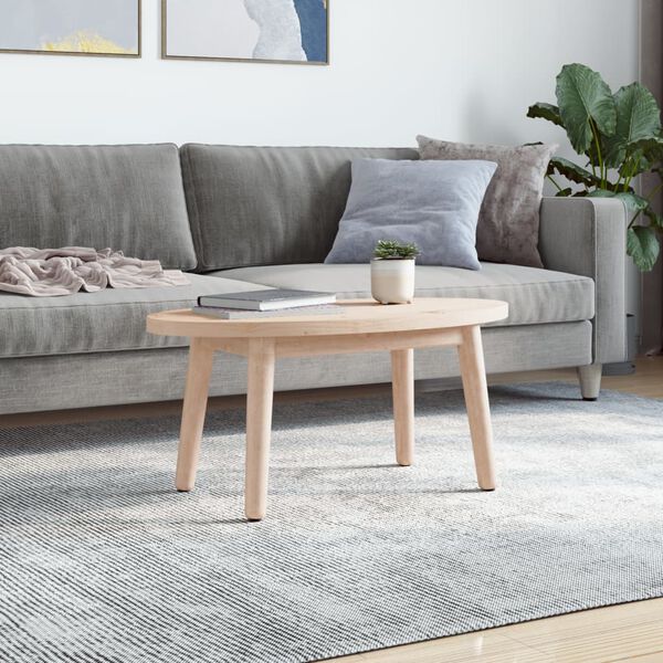 vidaXL Pöytälevy 70x35x2,5 cm Täyspuu Mänty Soikea
