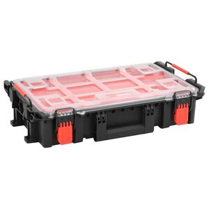 vidaXL kannettava lentolaukku musta 55,5x34,5x13,5 cm PP