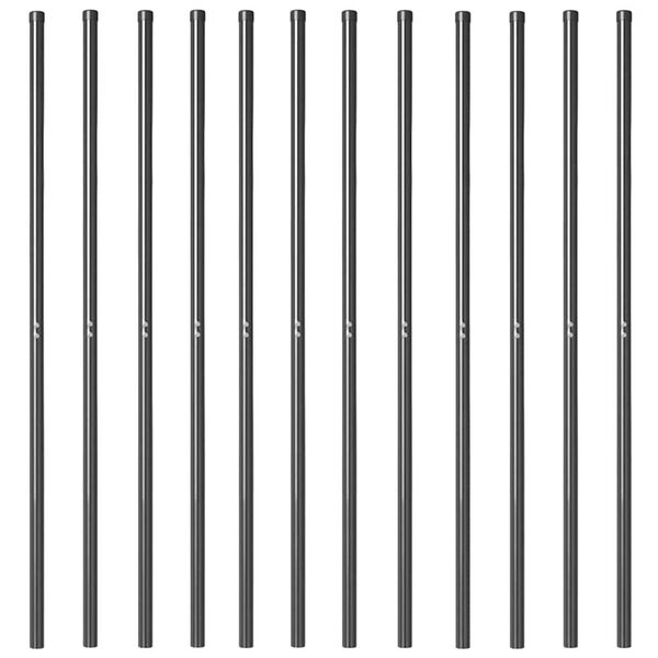 vidaXL Aidan pylväät 12 pcs Harmaa Jauhemaalattu teräs