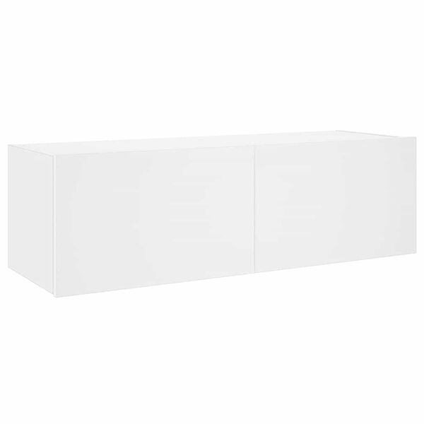 vidaXL TV-sein&auml;kaappi LED-valoilla valkoinen 100x35x31 cm