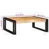 vidaXL Kylpyhuoneshelf Ruskea 65 x 50 x 23 cm Kovan karkean mangopuun
