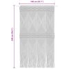 vidaXL Macrame verho harmaanruskea 140x240 cm puuvilla