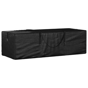 vidaXL Ulkotyynyjen s&auml;ilytyskassi musta 135x40x55 cm polyeteeni