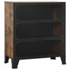 vidaXL S&auml;ilytyskaappi rustiikkinen ruskea 72x36x82 cm metalli ja MDF