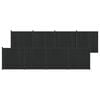 vidaXL Aitapaneeli 8 kpl 1405 x 186,5 cm WPC ja alumiini Musta