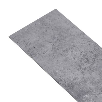 vidaXL PVC lattialankku ei-itsekiinnittyvä 5,26 m² 2 mm sementinharmaa