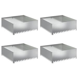 vidaXL Nurmireunus 4 pcs 100 x 100 x 35 cm Ter&auml;s Hopea