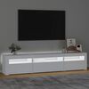 vidaXL TV-taso LED-valoilla valkoinen 195x35x40 cm