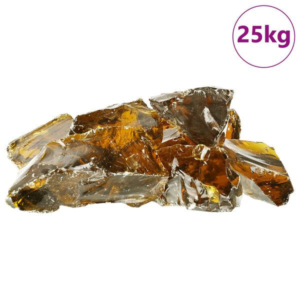 vidaXL Puutarhakivet Ruskea 12 cm Lasi