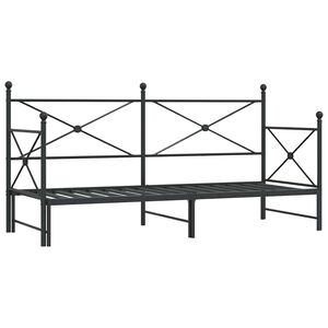 vidaXL-vuodesohva vy&ouml;ryll&auml; ilman patjaa Musta 80x200 cm Ter&auml;s