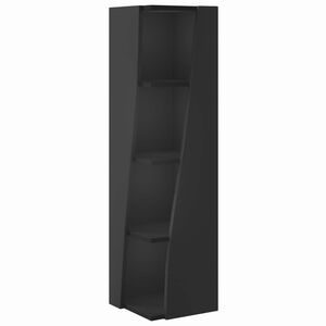 vidaXL Kulmakaappi 27,5x27x102cm Tekninen puu Musta
