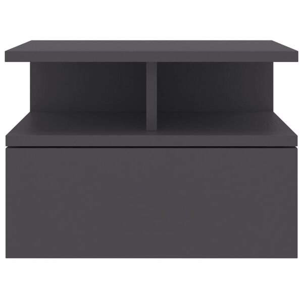 vidaXL Kelluvat y&ouml;p&ouml;yd&auml;t 2 kpl harmaa 40x31x27 cm tekninen puu